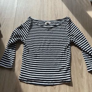 Black & white striped top